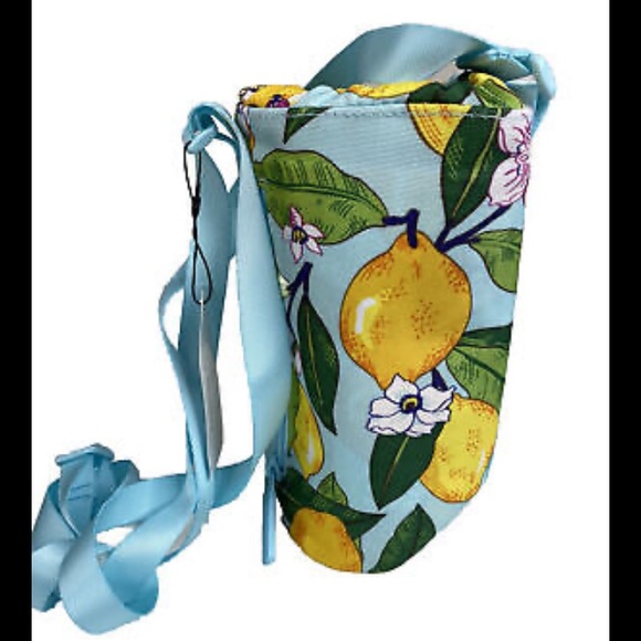 Retired nwot Vera Bradley Lighten Up Lemon Grove Water Bottle Crossbody Bag - Picture 2 of 7